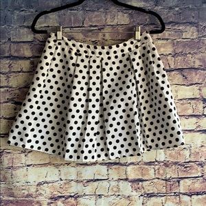 Forever 21 Pleated Polka Dot Skirt